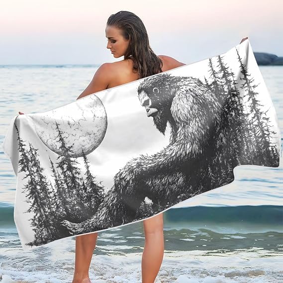 AIXIWAWA Beach Towel Oversized-Sasquatch Forest Unisex, Sand Free Quick Dry Pool Towels Beach Blanket for Swimming Pool Gym 3171 inches