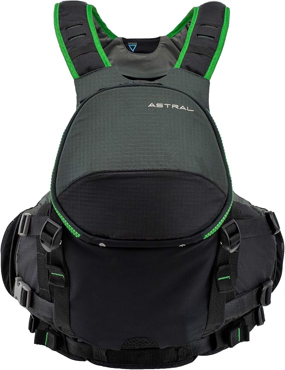 Astral BlueJacket Life Jacket PFD for Sea, Whitewater, Fishing and Touring Kayaking, Pine Needle Green, Medium/Large