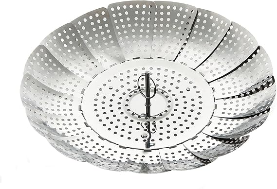 ExcelSteel Foldable Vegetable Steamer, Stainless Steel