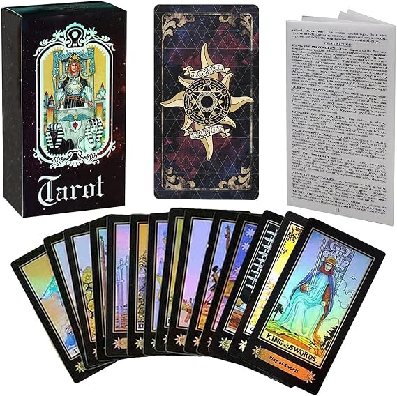 78Pcs Deck Vintage Tarot Cards, Universal Vintage Divination Future Telling Game Card Set, Fate Forecasting Cards Game Set(English Instructions)