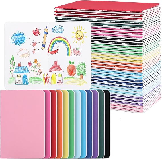 BESARME 60 Packs Mini Notebooks Bulk, Blank Paper Small Pocket Notebook | Back to school supplies bulk, birthday gifts, mini sketchbooks, prizes for kids classroom