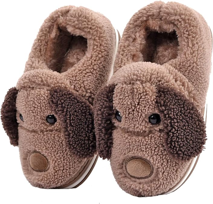 Adult and Kids Cotton Slippers Dog Slippers Home Slippers Plush Slippers Animal Slippers