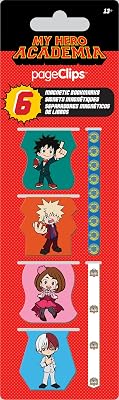 My Hero Academia Magnetic Page Clips 6-Pack Stationery