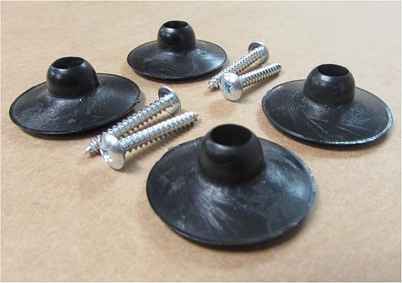 Set of 4 Directors Chair Replacement Foot Glides - Black