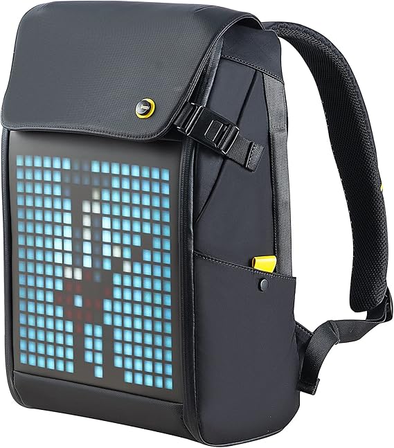Divoom LED Display Laptop Backpack with App Control, 17 Inch Cool DIY Pixel Art Animation Fashion Backpack, Unique Gift for Men or Women