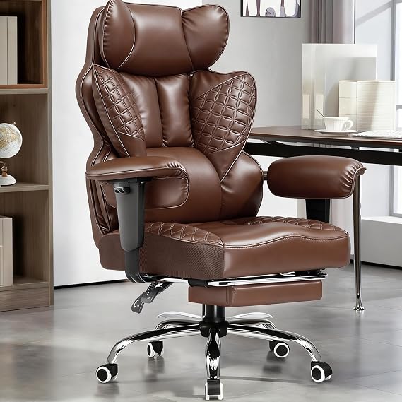 GTPLAYER Gaming Chair Heavy Duty Executive Office Chair with Footrest & Pocket Spring Lumbar Support, Big and Tall Adjustable High Back Computer Chairs for Gamer, Home Office