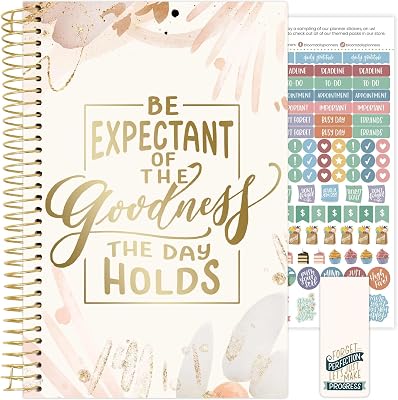 bloom daily planners 2025-2026 Academic Year Daily Planner July 2025 - July 2026 - A5 Weekly & Monthly Calendar Agenda Organizer Book with Stickers - 5.5 x 8.25 - Moments of Grace