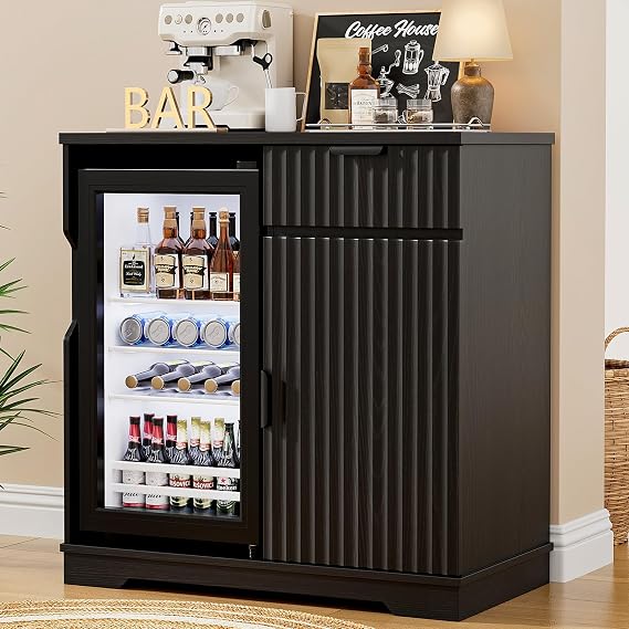 Mini Fridge Cabinet (Fridge Included) Black