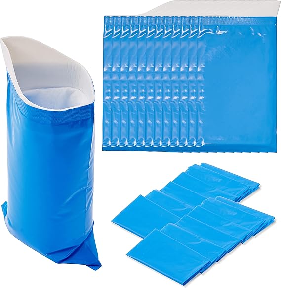 Bramble - Super Gel Absorbent Travel Urine Wee Bag with Disposable Garbage Bags, for Summer Festival, Camping, Traffic Jam - Leak Proof Portable Urinal Vomit Toilet