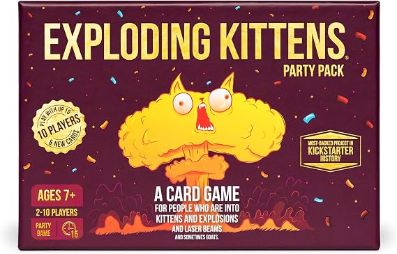 Exploding Kittens Party Pack, 2-10 Players, Ages 7+, Party Card Game
