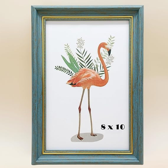 8x10 Blue Picture Frame for Wall or Tabletop Horizontal or Vertical | for Pictures Craftsmanship Handicrafts and Paintings Display in Living Room Bedroom Kitchen and Office,