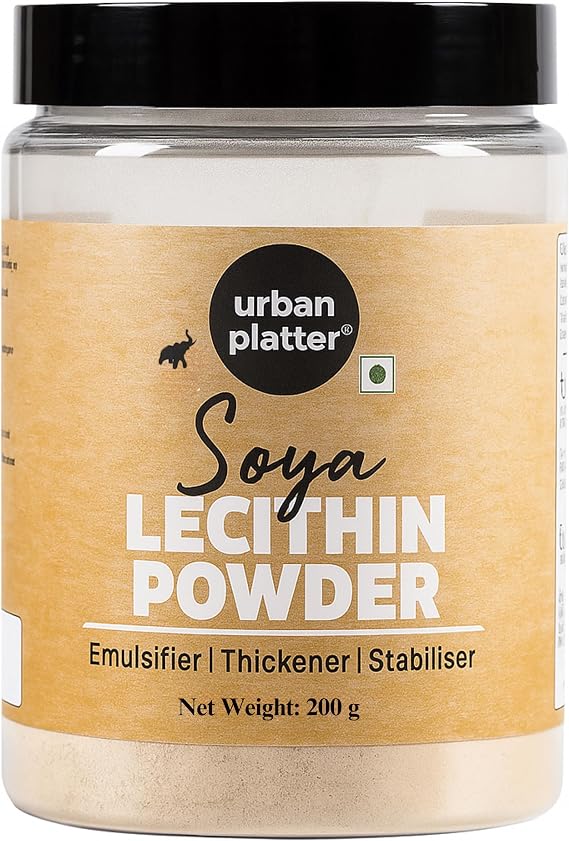Urban Platter SOYA Lecithin Powder | 7.05 Oz (200g) | Natural Emulsifier, Thickener & Stabiliser | Plant-Based & Vegan | Ideal for Baking, Chocolates, Ice Creams & Desserts