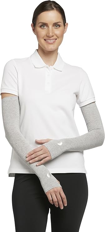Solbari UPF 50+ Sun Protective Arm Sleeves With Thumbholes | Soft, breathable arm sleeves made from natural fibers, ideal for golf, walking and everyday wear