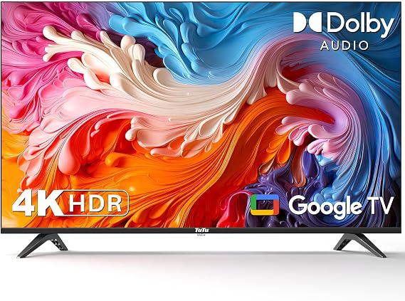 TuTu 43 Inch Smart TV 4K UHD GoogleTV Ultra HD Slim Design, HDR, Dolby Audio, Voice Remote, Stream Live(2024Model)
