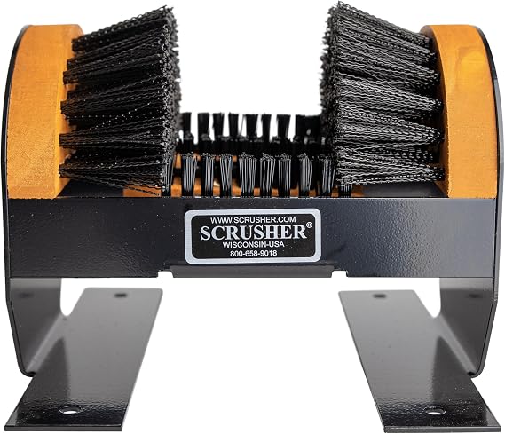 Deluxe Scrusher Heavy Duty Outdoor Boot Scraper with Brushes American Made