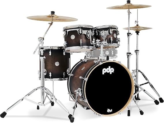 PDP Concept Maple 4-Piece Fusion Shell Pack, Charcoal Burst