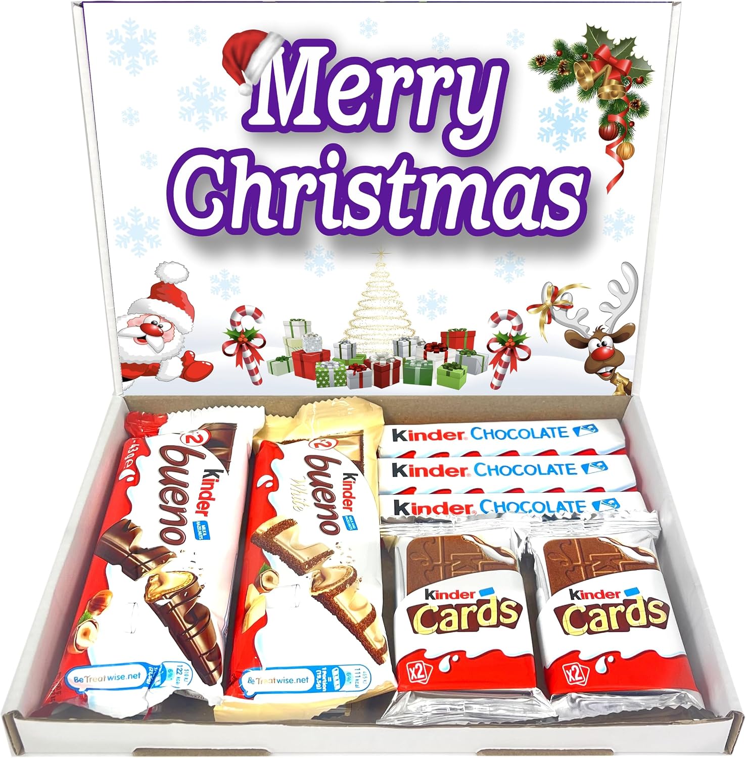 Christmas Chocolate Gift - Letterbox Gift Bouquet Hamper Box Compatible with KINDER