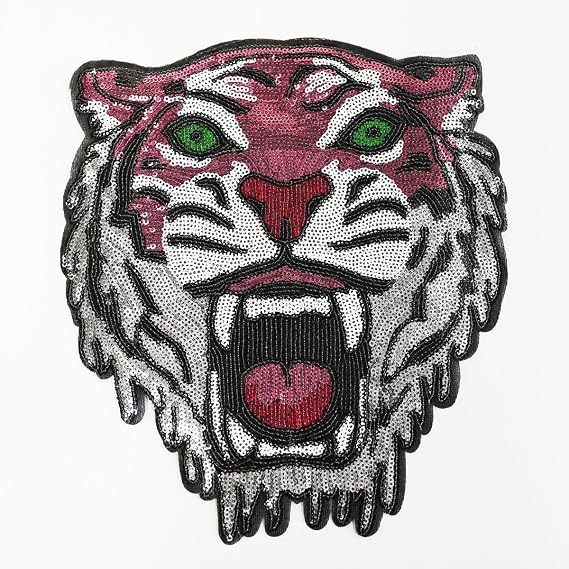1 x Tiger Embroidered Hot Melt Patch