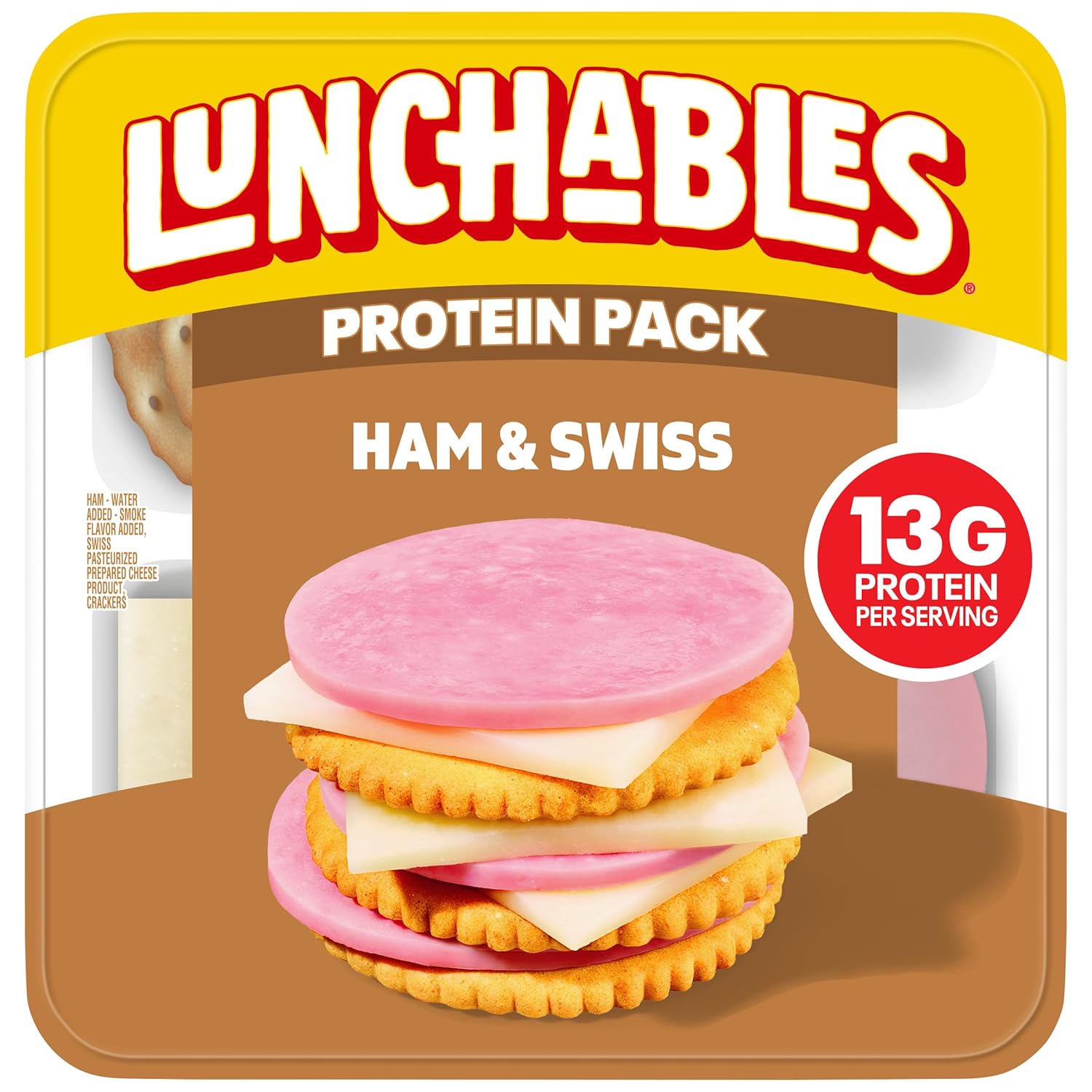 Lunchables Ham & Swiss Protein Pack, 3.2 oz Pack