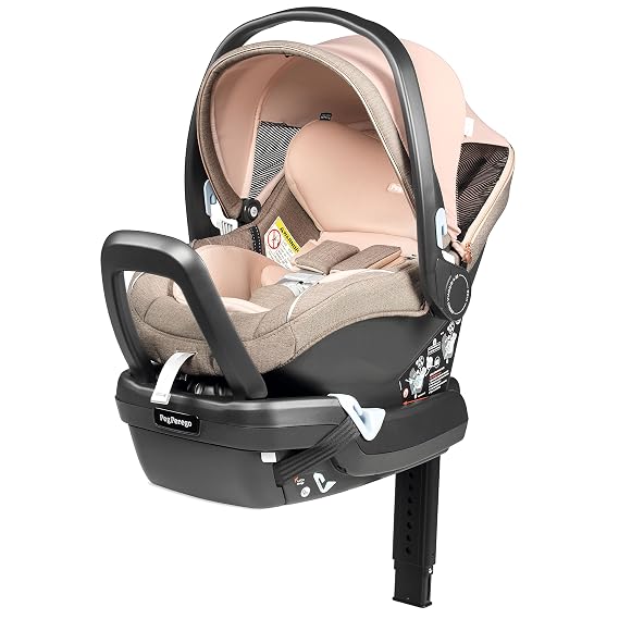 Peg Perego Primo Viaggio Nido - Rear Facing Infant Car Seat - Includes Base with Load Leg & Anti-Rebound Bar - for Babies 4 to 30 lbs - Made in Italy - Mon Amour