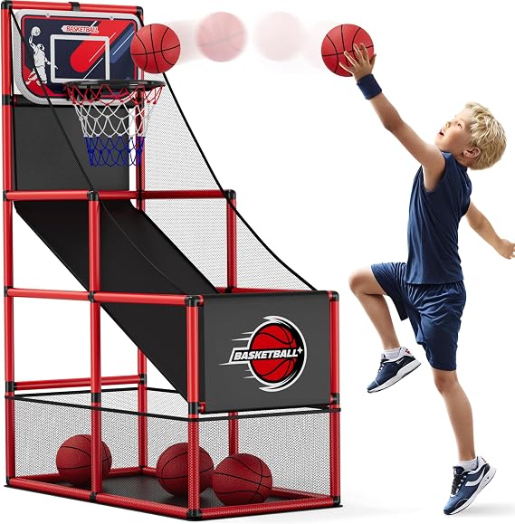 HYES Basketball Arcade Game Indoor, Outdoor Kids Basketball Hoop