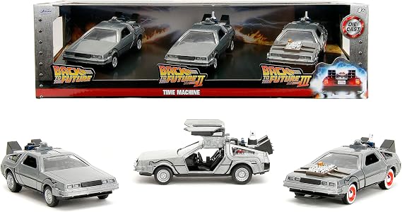JADA TOYS - Lorean Time Machine DMC 3'lü Paket - Geleceğe Dönüş - 1/32