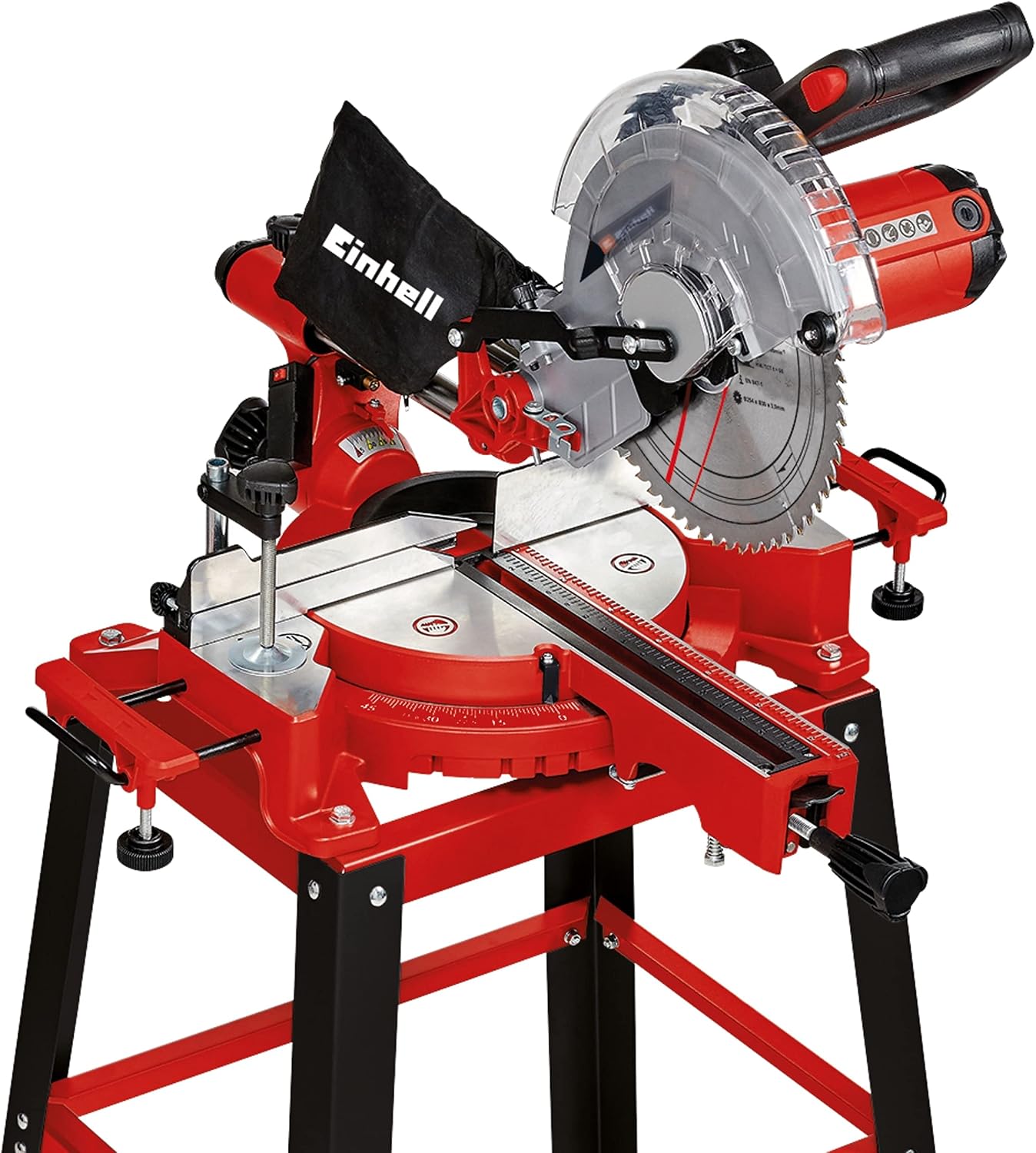 Einhell Pistonlu Gönye Testere TC-SM 25312 U 1900 W, max. 70 mm x 310 mm kesme derinliğigenişliği, Ø 254 mm testere bıçağı, alt şasi, eğilebilir testere başı, çekme fonksiyonu, lazer - 4300805