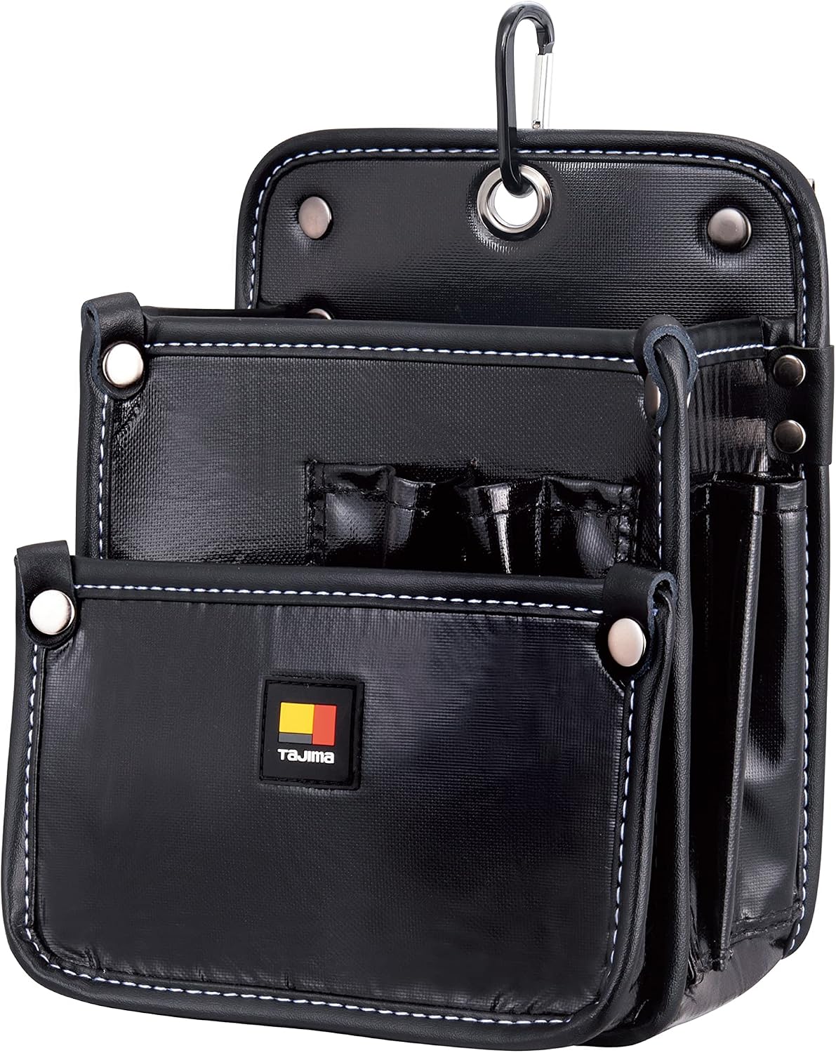 Tajima TJM Design SFKBN-DK2L2H Detachable Waist Bag, Electrician's 2-Tier Large, Twin Hook, Nylon
