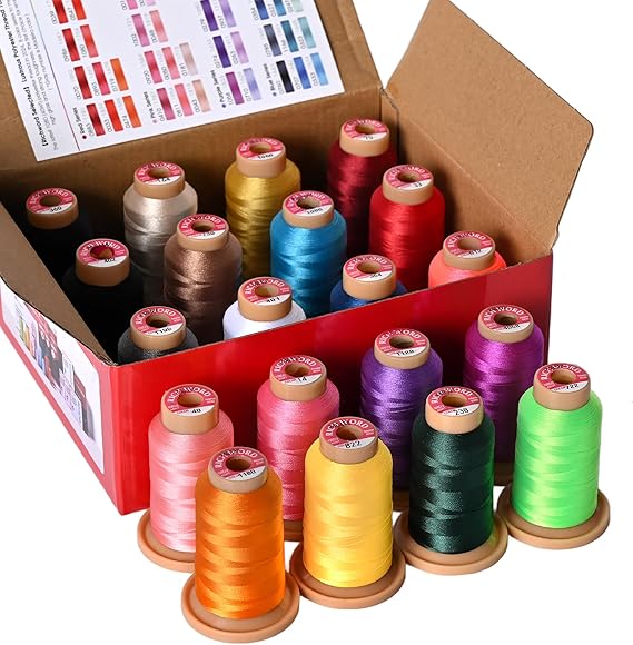 Poolin Embroidery Machine Thread Kit 20 Colors