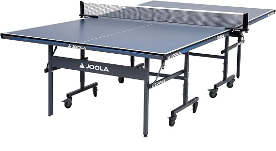 JOOLA Tour Indoor Ping Pong Table with Quick Clamp Table Tennis Net - 10 Minute Assembly - Foldable Indoor Surface with Single Player Playback Mode - Competition Grade MDF Top - Tournament Quality