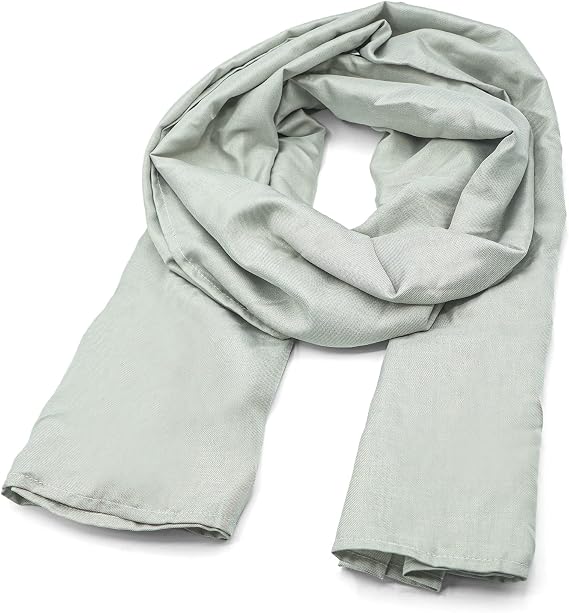 Halsa EMF Protection Scarf Silver Fiber Fabric, RF Blocking Radiation Protection from 5G, 4G, WiFi, Cellular, Bluetooth. High Shielding Efficiency, Unisex. Multiple Ways To Wear.