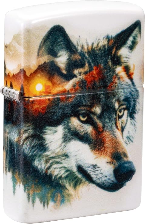 Zippo Lighter: Wolf and Mountains - 540 Color 46866