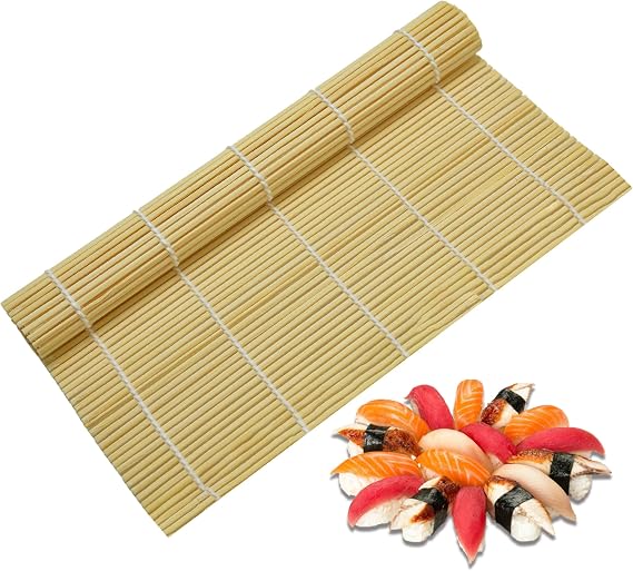 OBYJCA Sushi Mat, Sushi Rolling Mat, Traditional Roller Rolling for Maki Roll for Beginners and Experienced Users
