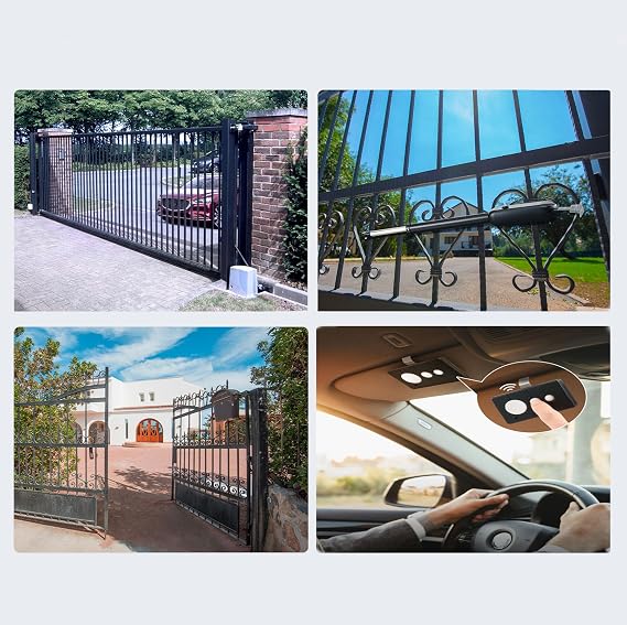 CO-Z Rack Driven Sliding Gate Opener with 1 Backp Clip-on Remote Control & 2 Small Remote Controls & Alarm System, 1400lb Automatic Gate Opener 280W Electric Gate Motor for Gates up to 40ft