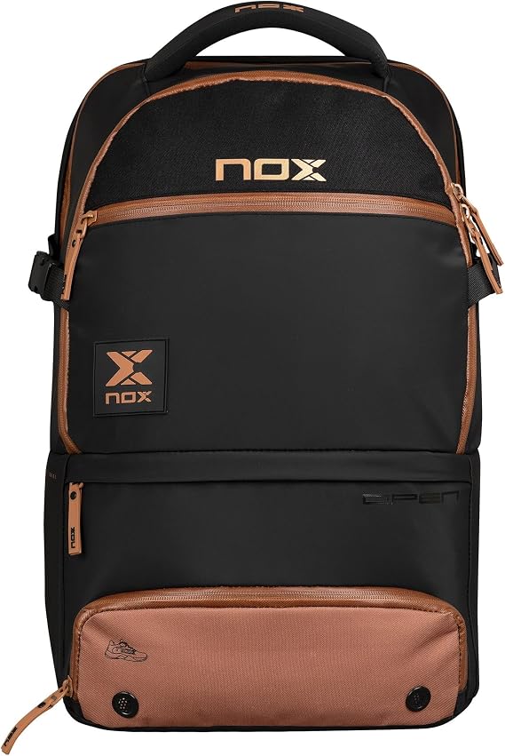 NOX Padel Racket Bag Luxury Open Series 30L Capacity | High-Performance Padel Backpack for Men | Padel Bag Dual Compartment Rackets & Accessories