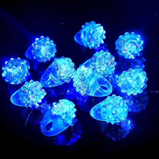 LACGO LED Flashing Finger Toys - Blinking Bumpy Finger Toys Finger Light Adult Novelty Favor Glow up Flashing Finger Gift for Easter Party Birthday Classroom Prizes