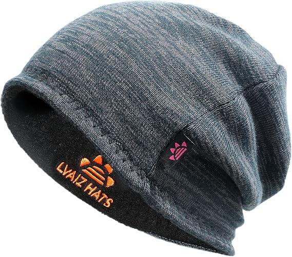 Lvaiz Winter Fleece Lined Beanie Hat for Men Women Reversible Skull Cap