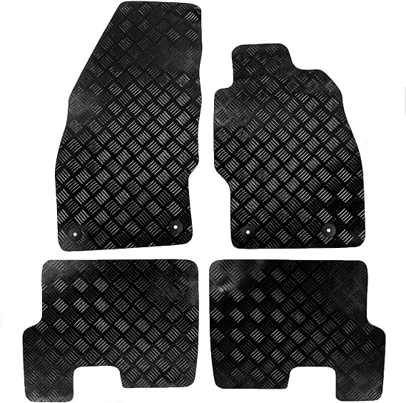 Custom Fit Replacement Car Floor Mats for Vauxhall Corsa D & E 2007 Onwards | 4-Piece Set (Heavy Duty Rubber)