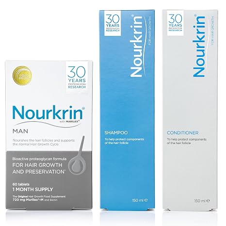 Nourkrin Man Value Pack 180 Tablets Shampoo and Conditioner