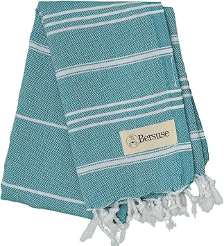 Bersuse 100% Cotton - Anatolia Turkish Hand Towel - Aqua