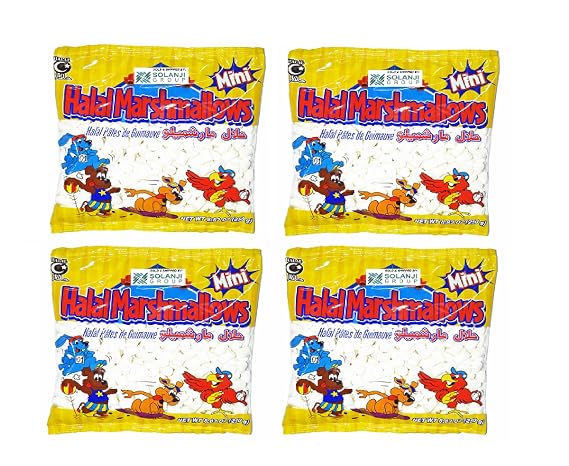 Al Amin Foods Halal Mini Marshmallows NET WT 8.82oz (250g)- Pack of 4
