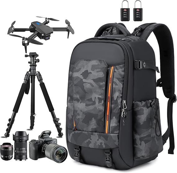 Camera backpack photographer Waterproof Large for DSLR drone backpack camera bag for photographer Black
