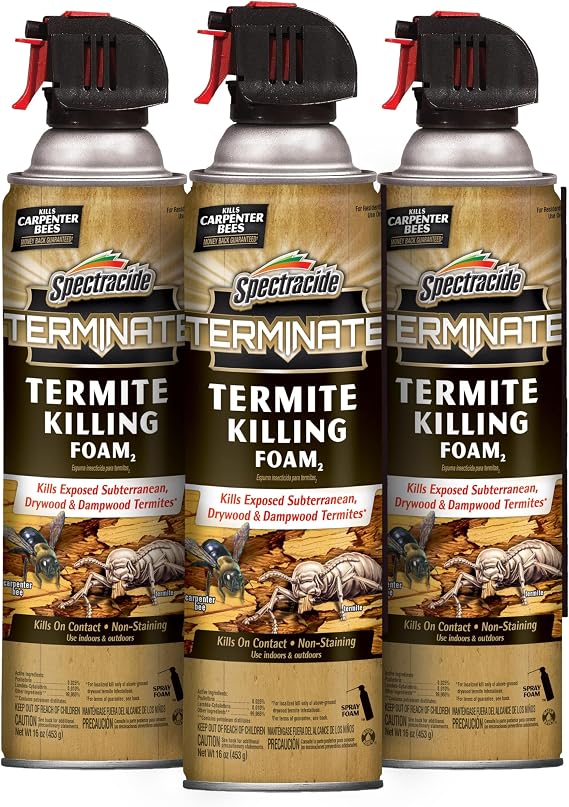 Spectracide Terminate Termite Killing Foam 16 Ounces, for Indoor and Outdoor Use, 3 Pack