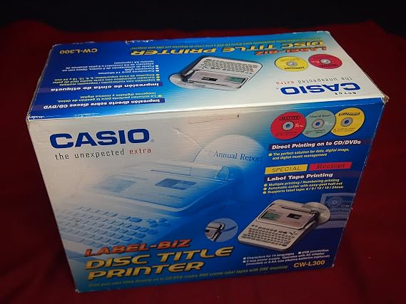 Casio CW-L300 Label-Biz Disc Title Printer with QWERTY Keyboard
