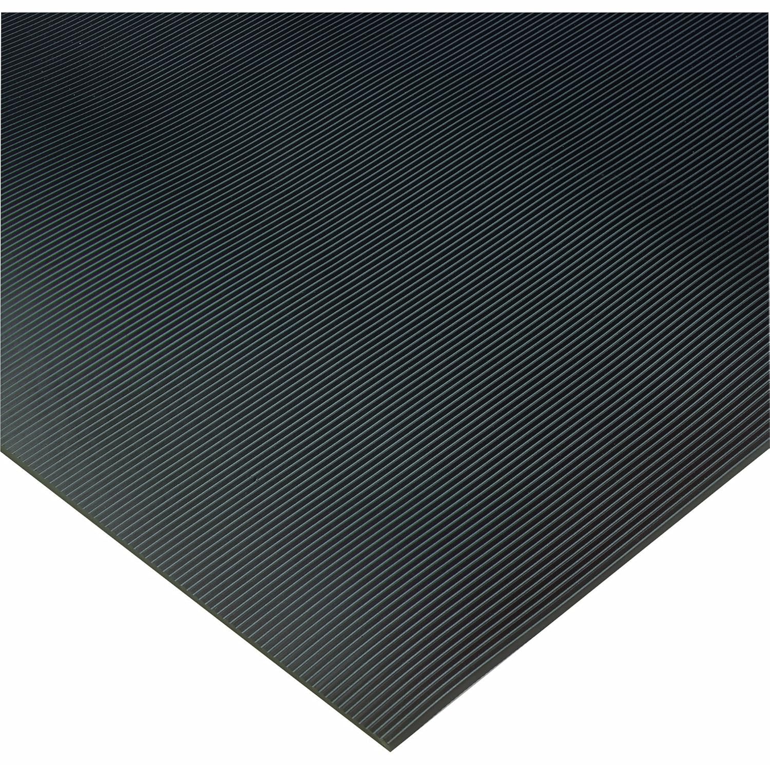 Wearwell PVC 702 Non-Conductive Corrugated Switchboard Matting, Full Roll, for Electronic and High-Voltage Apparatus, 4' Width x 75' Length x 14 Thickness, Black