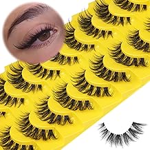 False Eyelashes Lashes Natural Look Fake Eyelashes Eye Lashes Mink Fluffy Strip False Lashes Fox Eye Lashes Pack 7 Pairs