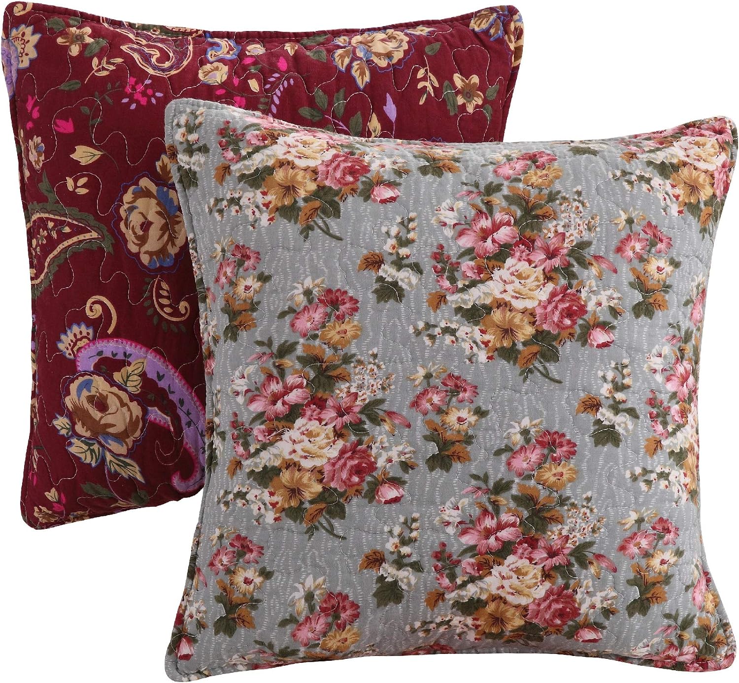 Greenland Antique Chic Dec. Pillow Pair Accessory-Multi, 2 Count Pack of 1, Multicolor