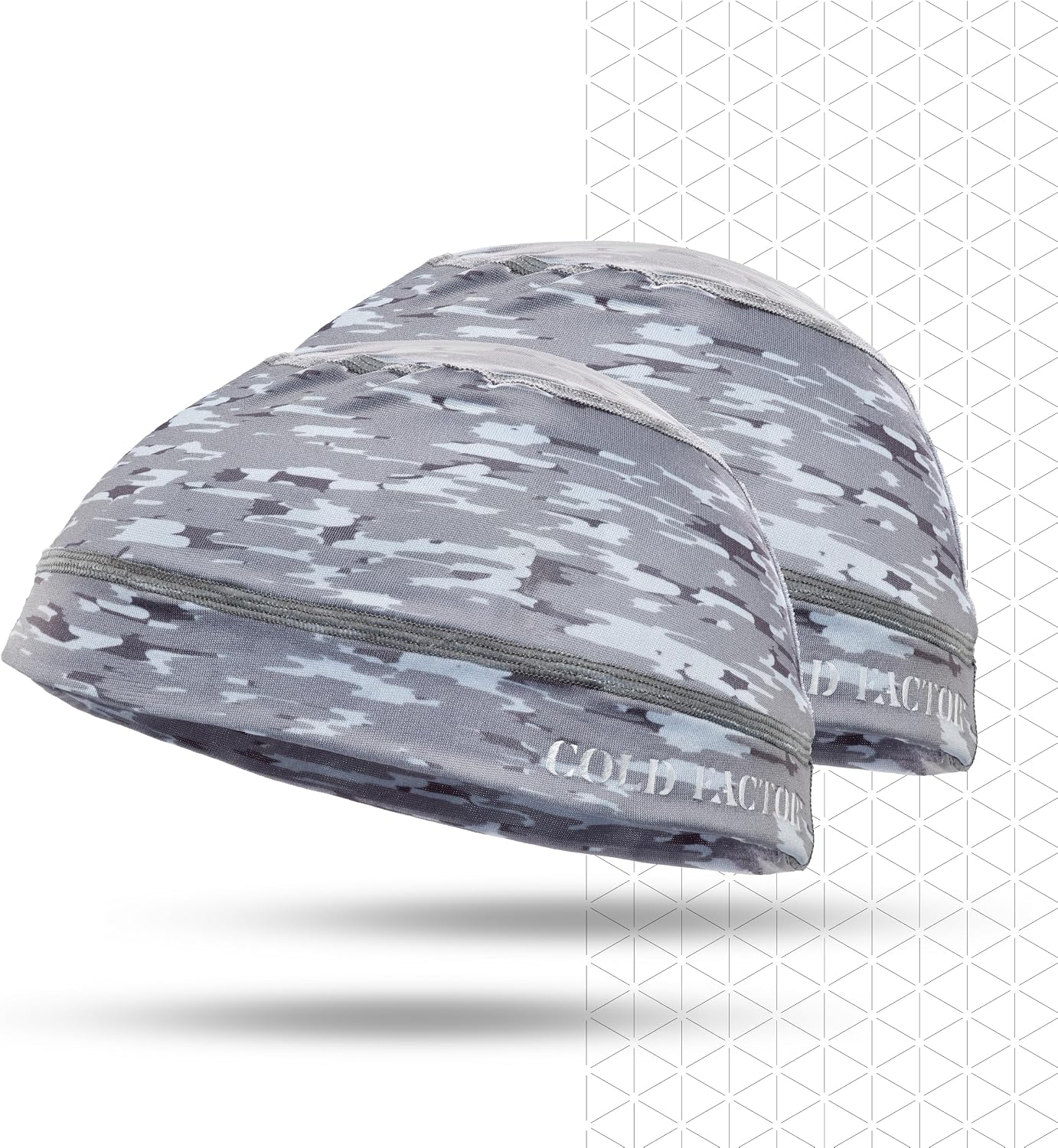 COLD FACTOR Instant Cooling Skull Cap 2 Pack | UPF 50 | Chemical-Free Evaporative Cooling | Lasts 2 Hours