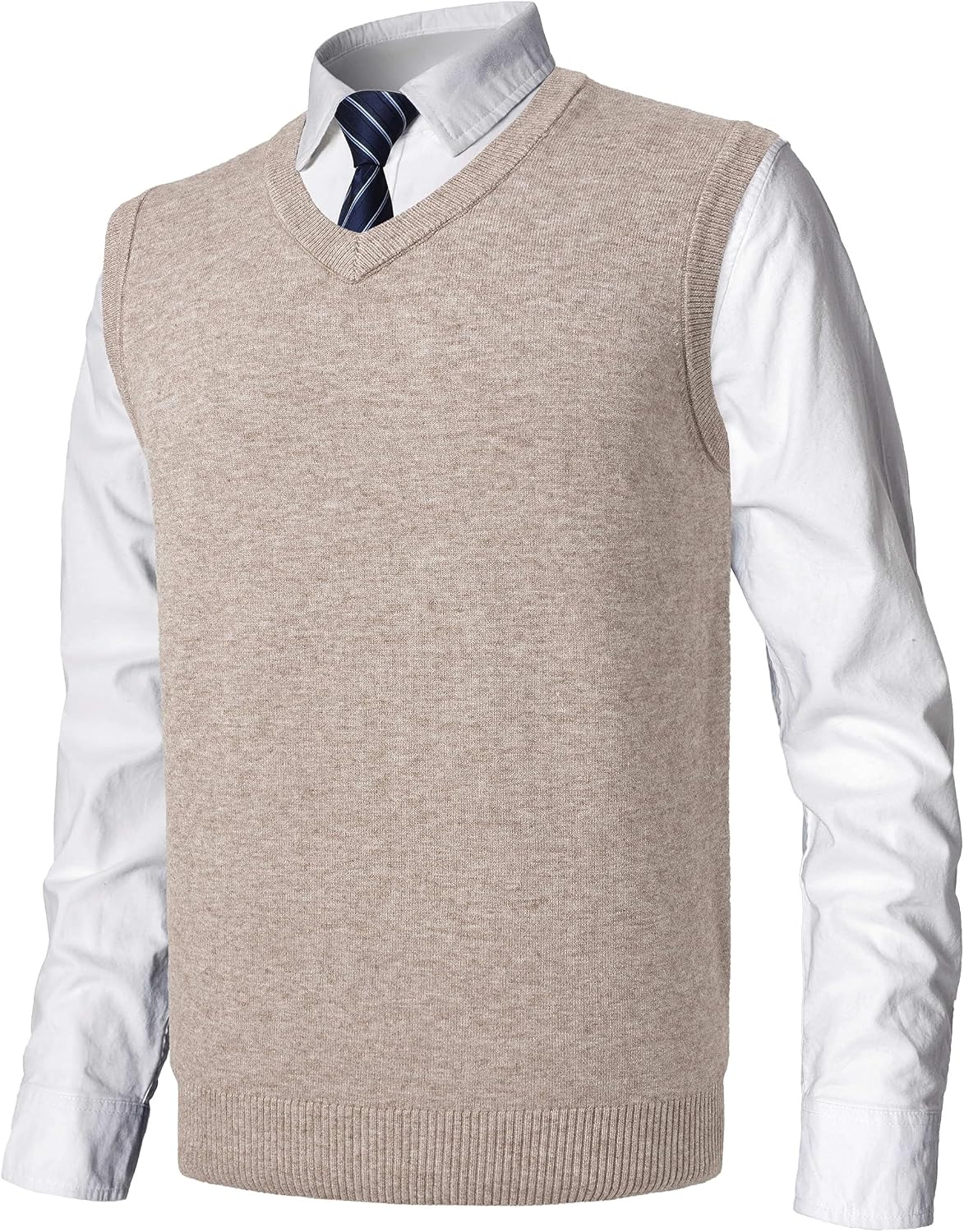 MeiLayM Mens Winter V-Neck Sleeveless Vest Sweater Vest Knitted Vest Sleeveless Classic Sweater Vest Leisure Knitted Business West Slim Fit Plain Gentleman Vest