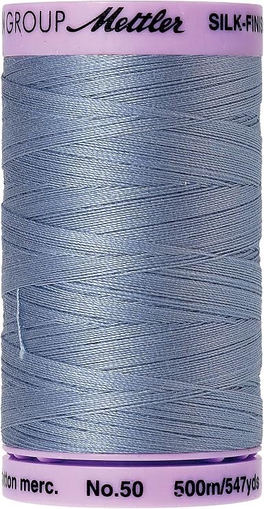 Mettler Silk-Finish Solid Cotton Thread, 547 yd/500m, Summer Sky